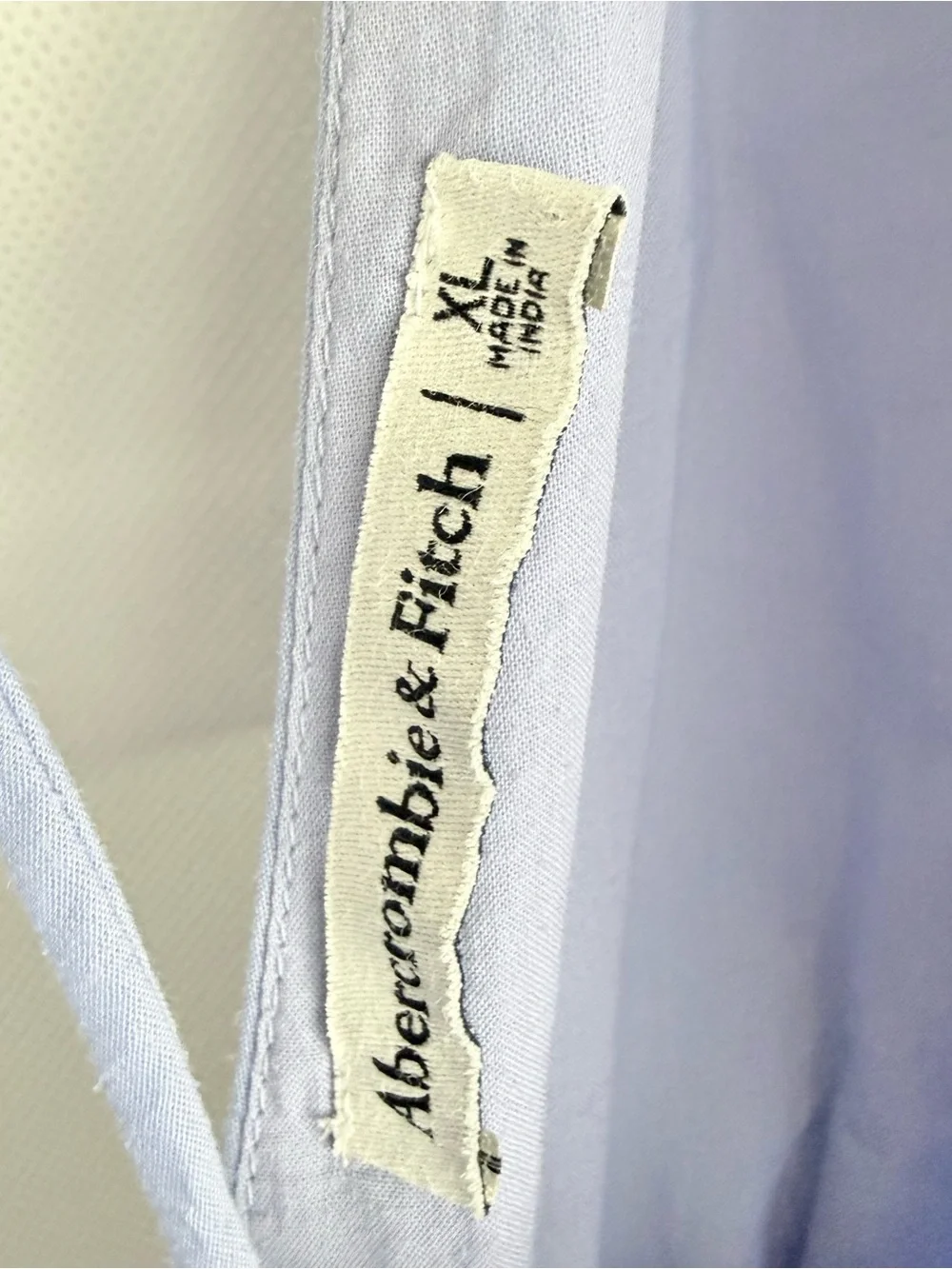 Abercrombie & Fitch Pale Blue Smocked Waist V-Neck Tiered Midi/Maxi Dress XL